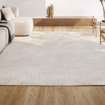 Skagen Minimalist Curve Geometric Area Rug